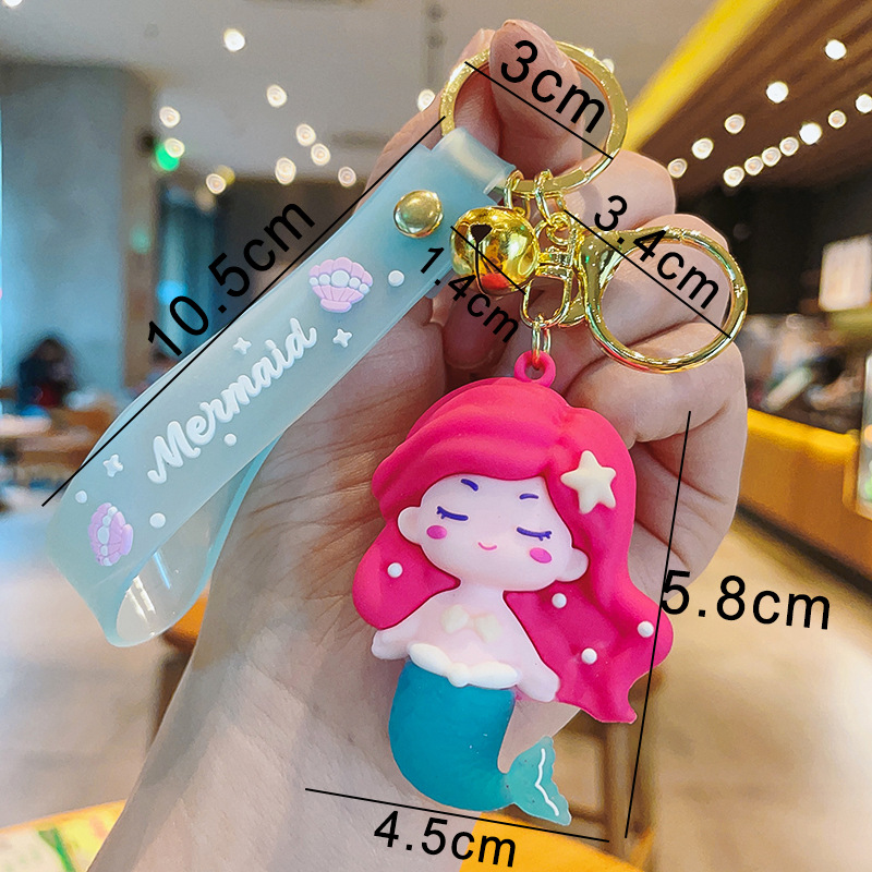 Doll Doll Mermaid keychain cute -keychain bag hage هدية الأطفال