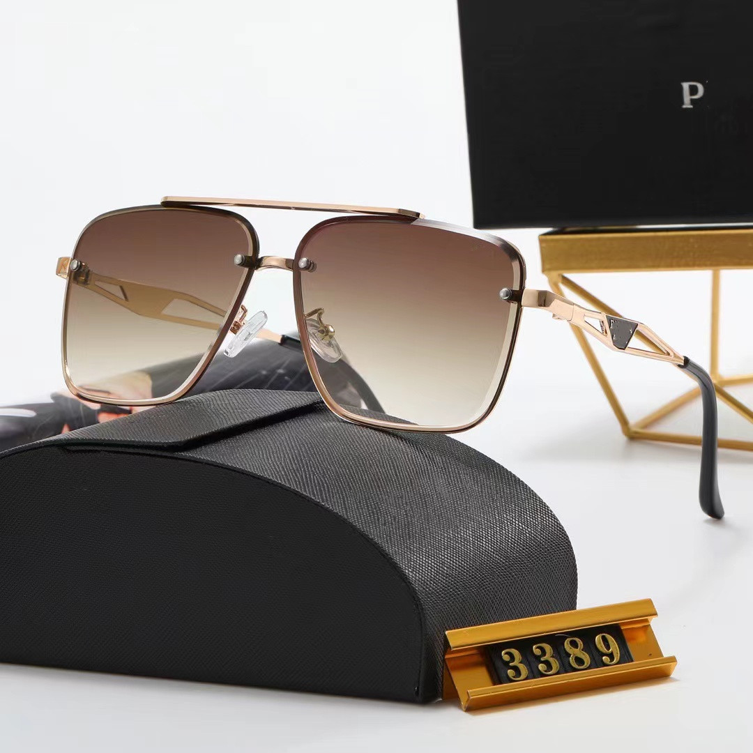 NUOVI occhiali da sole di marca di lusso design Fashion Style Square Metal Occhiali da sole senza montatura con montatura piccola Occhiali da sole da uomo Oculos UV400