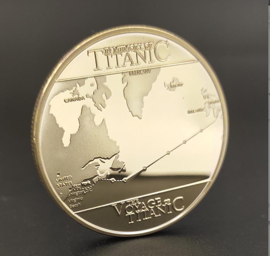 Konst och hantverk Titanic Commemorative Coin Gold Titanic Sunken Commemorative Coin