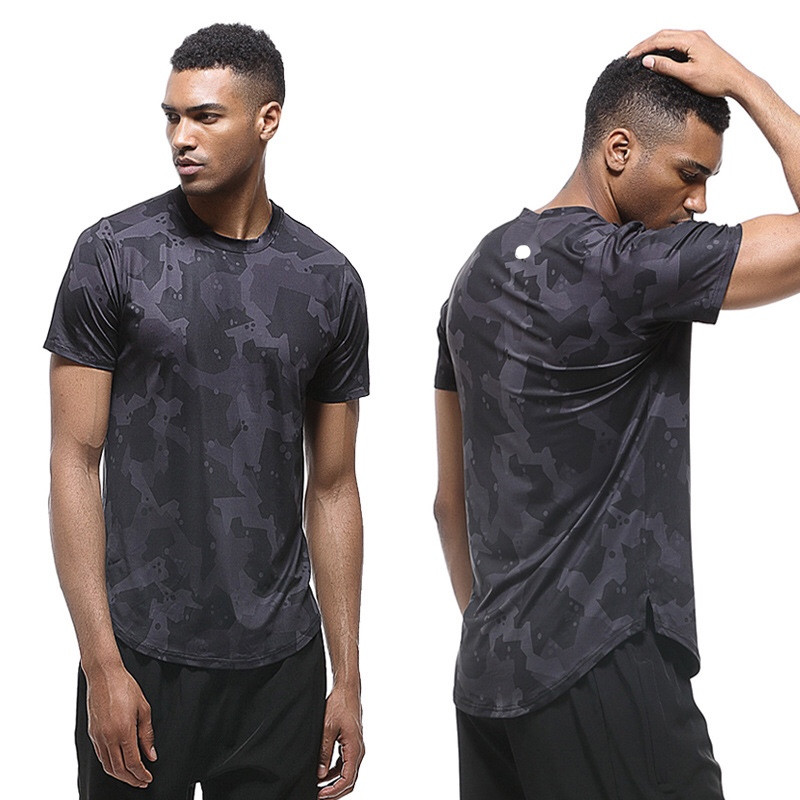 LL Outdoor hommes Sport t-shirt hommes séchage rapide anti-transpiration camouflage haut court hommes Wrokout manches courtes L22