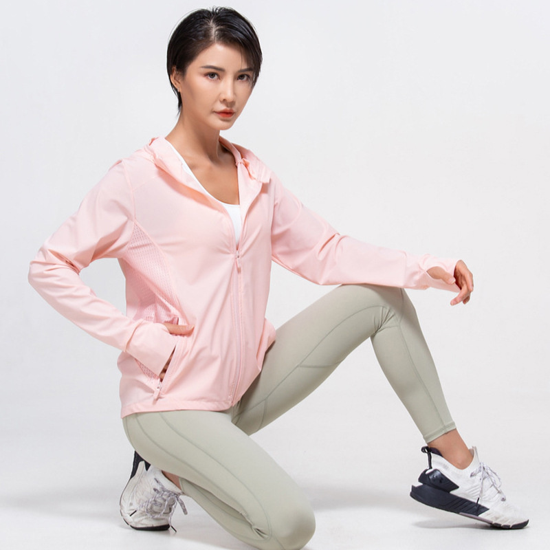 LL-2 Womens Dust Coat Hooded Fitness Wear Yoga Outfits Sportswear Outer Loose Jackets Adult Running Trainer Exercise Long Sleeve Waterproof Tops Fast Dry