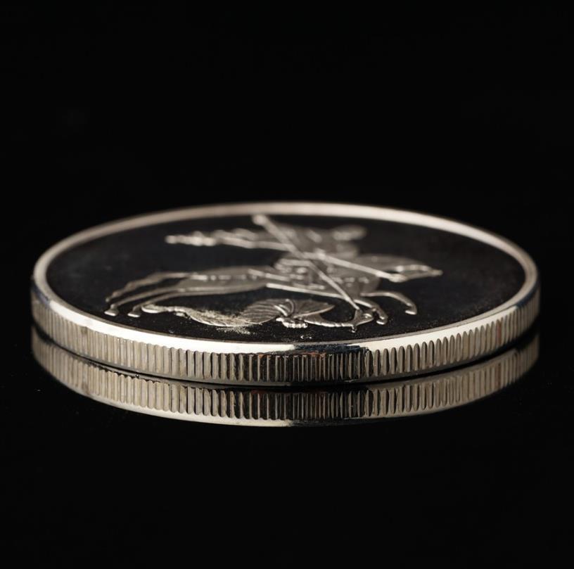 Искусство и ремесла русские драконы убивают серебряную монету серебряной монеты