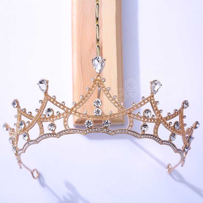 Koreańskie dziewczęta ślubne korona fioletowa kryształ tiara kobiety ślub księżniczka krążkowa pałąk do włosów akcesoria biżuterii