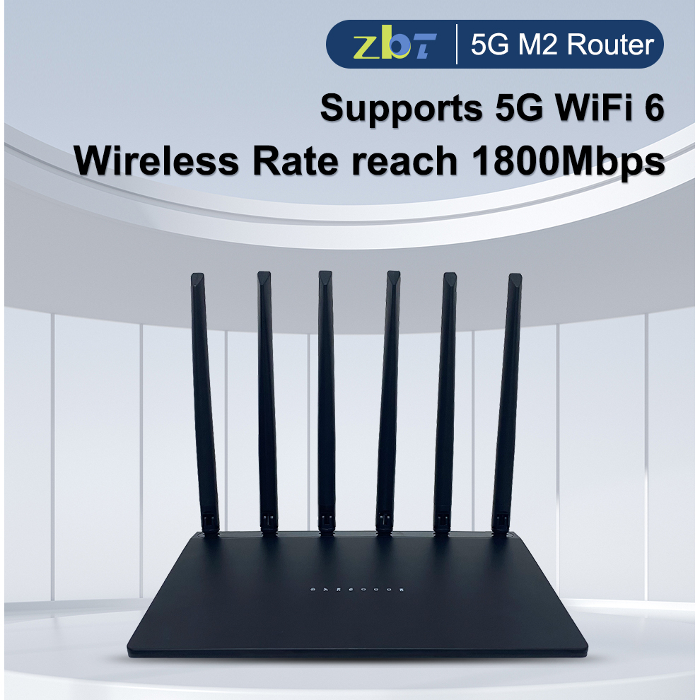 OpenWRT 5G Router WiFi6 SIM-kort 1800Mbps 128MB Flash 256 MB RAM för 128 Device Mesh 5.8 GHz WiFi Mi-Mimo Antenna