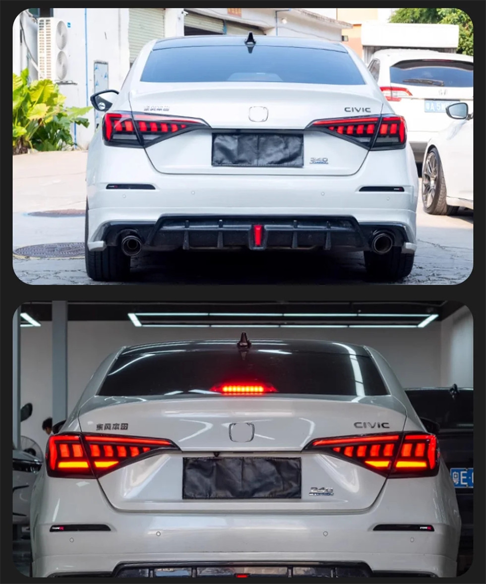 Światła ogona samochodu dla Honda Civic 11th Tail Light 20 22-2023 MATRIX Stylizacja LED LED LED Lights Sekwencyjny sygnał tylny