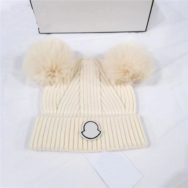 Bebê crianças designer gorros outono inverno crianças quentes bolas de malha decoração superior para bebê recém-nascido gorros de lã unisex chapéus 2-9t