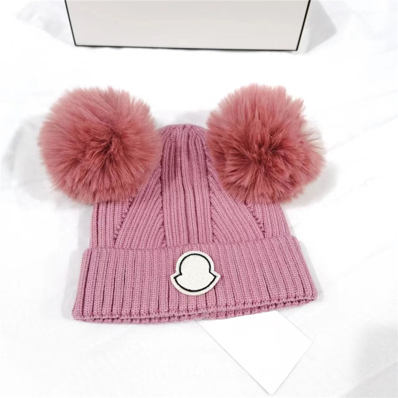 Baby Kids Designer Beanies Autumn Winter Children Warm Sticks Balls Top Decoration For Newborn Baby Beanies Woolen Unisex Hats 2-9T