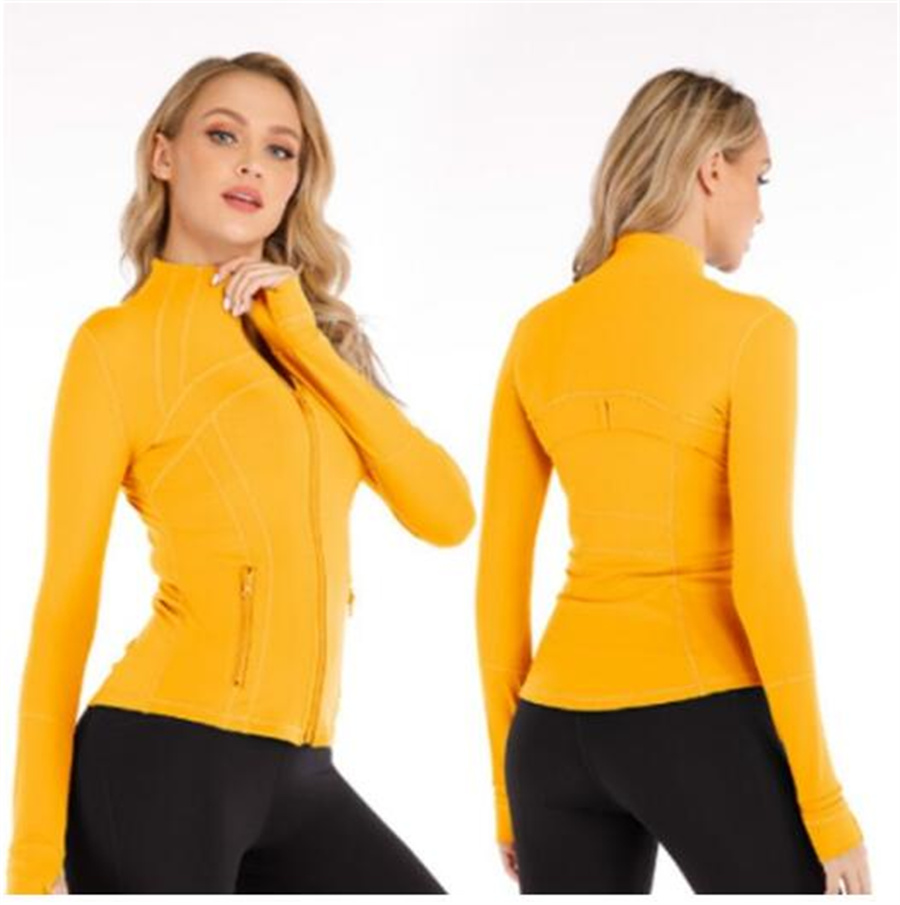 LU-088 2023 Yoga Jacket Women`s LL Define Workout Sport Coat Fitness Jacket Sports Quick Dry Activewear Top Solid Zip Up Sweatshirt Sportwear Hot Sell