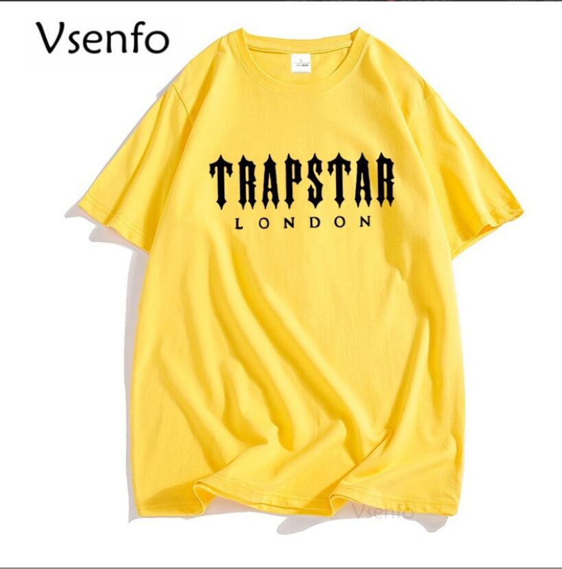 メンズ Tシャツ Tシャツ 2022 Trapstar Tシャツデザイナー男性女性ヒップホップトッププリント Tシャツ夏のファッション黒スポーツウェア Br Dhd8U