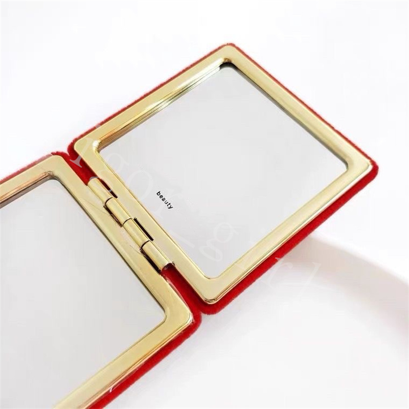 Giorgio Brand Compact Mirrors Red Color Double Mirrer Designer Luxury Girl Makeup Tools vintage折りたたみ式レッドベルベットの良質の工場価格2023 NEW