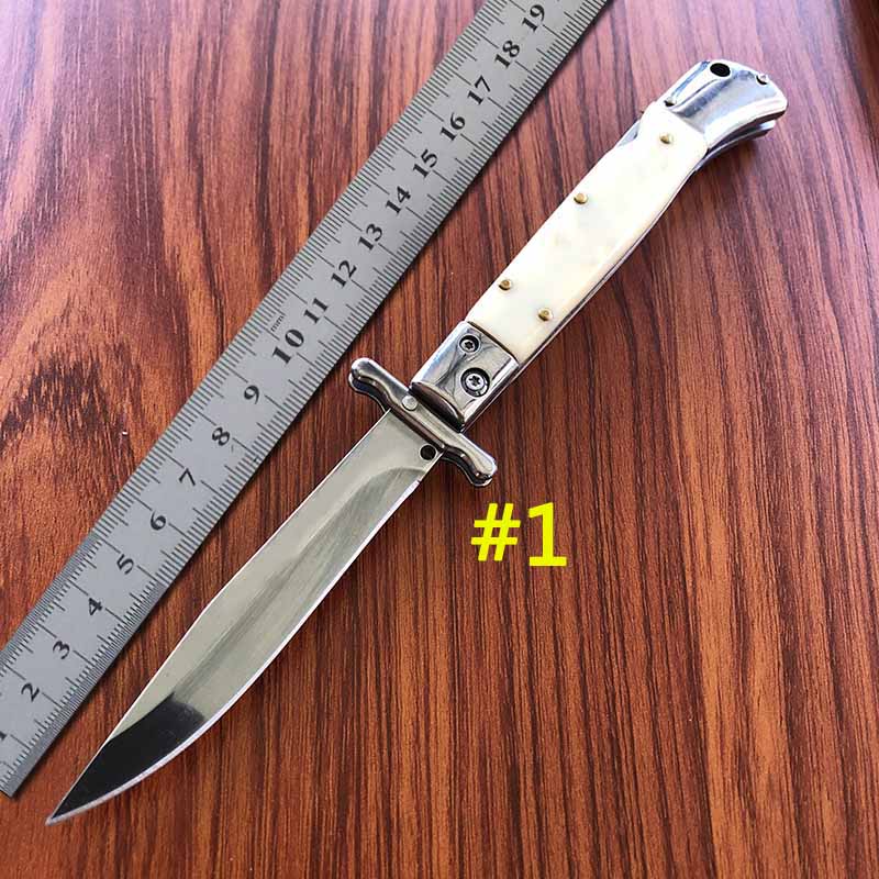 Recommended US Shipping Italian Style 9 Inch Automatic Folding Knife Single Action Outdoor Hunting Self Defense Auto Pocket Knives 11Inch 13Inch UT85 UT88 9000 5370