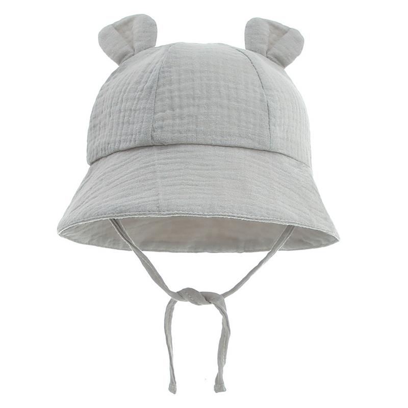 春秋の固形色ソフトベビーバケツ帽子綿漁師帽子夏パナマ子供のための幼児帽子ボーイズガールズサンビーチハット