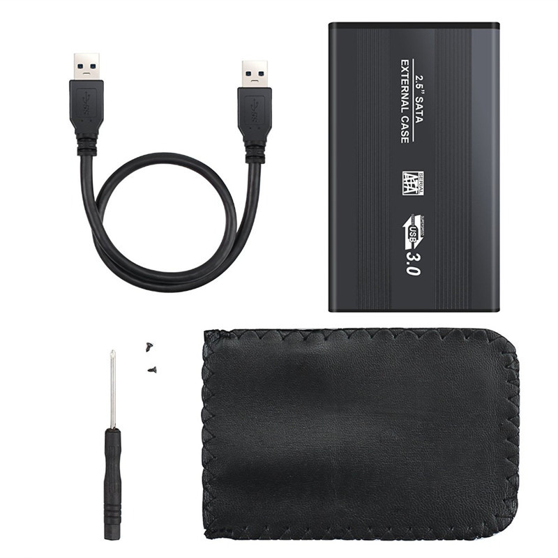 2.5 pulgadas USB 3.0 HDD Estuche externo Disco duro Disco SATA Caja de almacenamiento externo Caja Disco duro de aluminio con bolsas o caja de venta al por menor