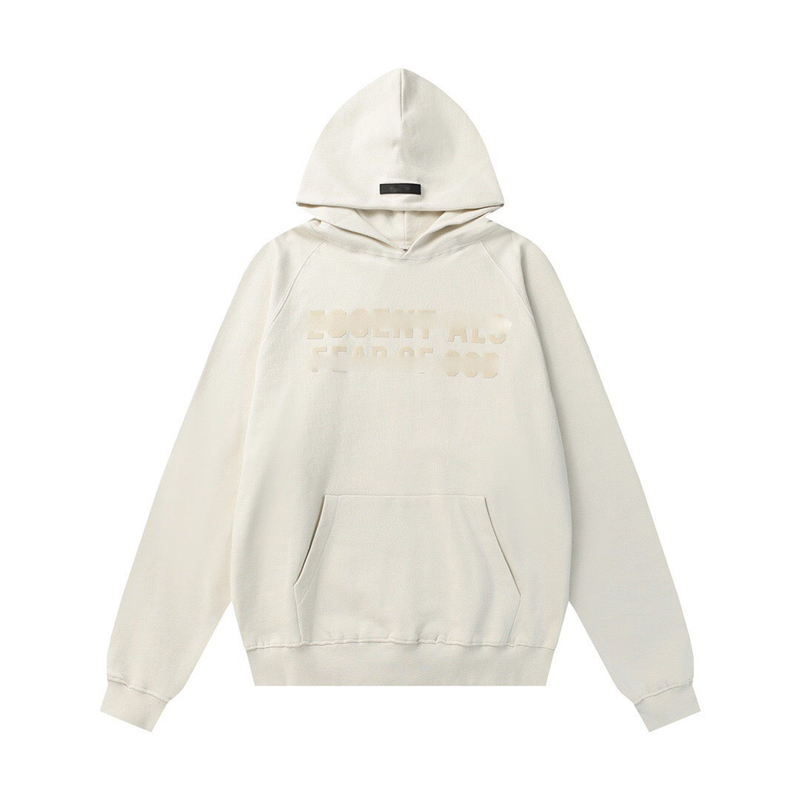 Essentialhoodie Men Designer Sweatshirtsファッションフーディー女性服プルオーバーの袖なしOネックレタープリントグリーンオーバーコートストリートウェアホワイトドレス