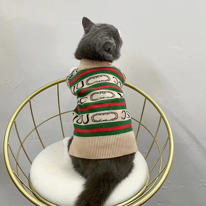 Designer roupas para cães novo suéter para animais de estimação inverno quente malha tempo frio animais de estimação casacos pulôver roupas para animais de estimação