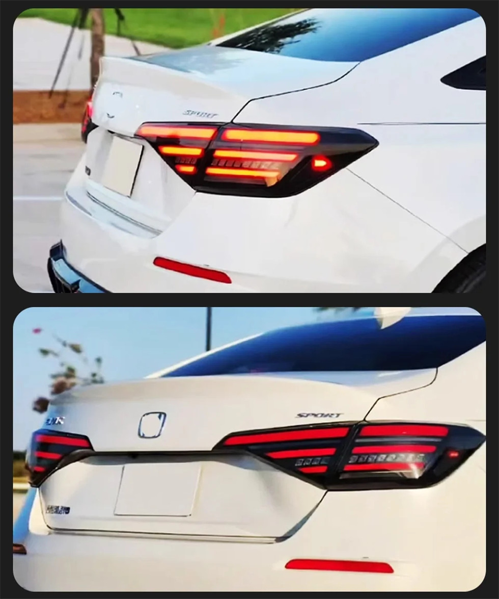 Bak bakljus för Honda Civic 11th Tail Light 20 22-2024 Mugen Styling LED Running Lights Sequential Signal Brake Taillight