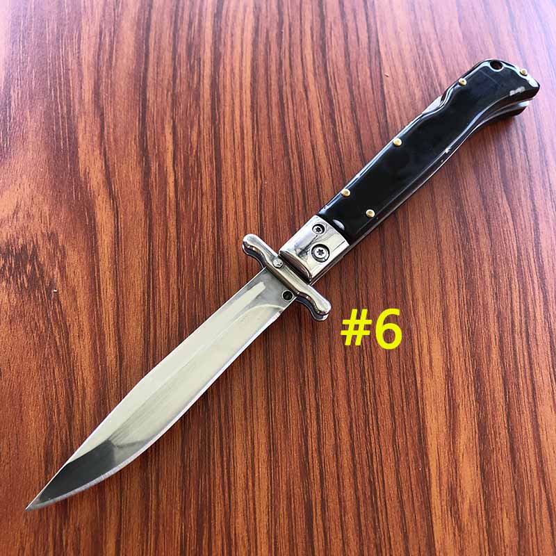 Recommended US Shipping Italian Style 9 Inch Automatic Folding Knife Single Action Outdoor Hunting Self Defense Auto Pocket Knives 11Inch 13Inch UT85 UT88 9000 5370