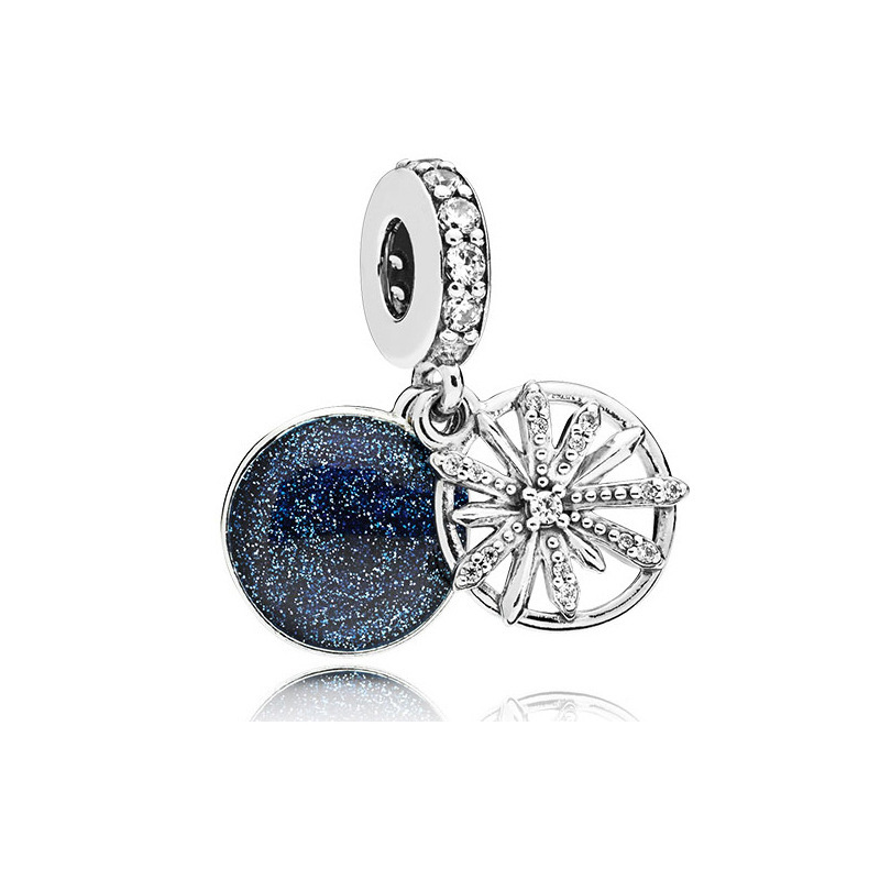 Charmes de luxe Bijoux de créateur Petits accessoires suspendus Argent sterling 925 Coeur de la série Ocean Blue Dream Catcher Perles suspendues perlées Accessoires de bricolage