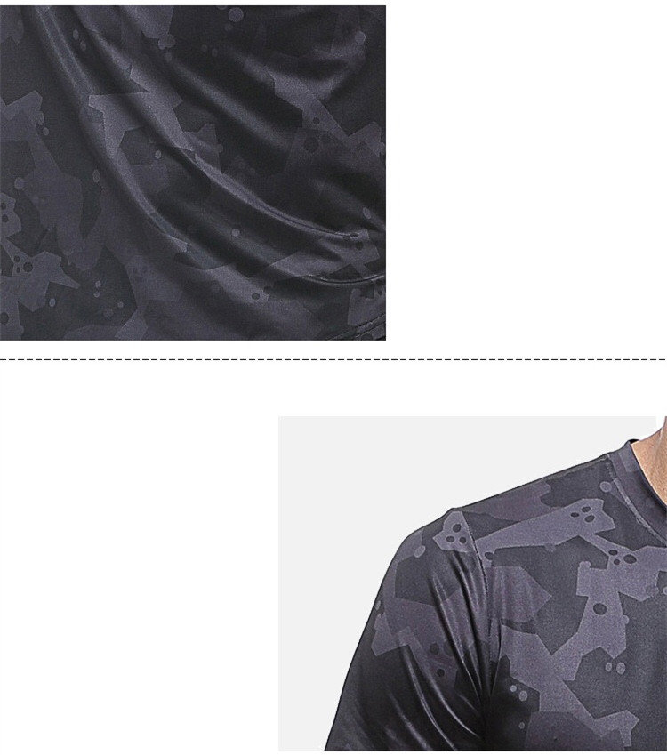 LL Outdoor hommes Sport t-shirt hommes séchage rapide anti-transpiration camouflage haut court hommes Wrokout manches courtes L22