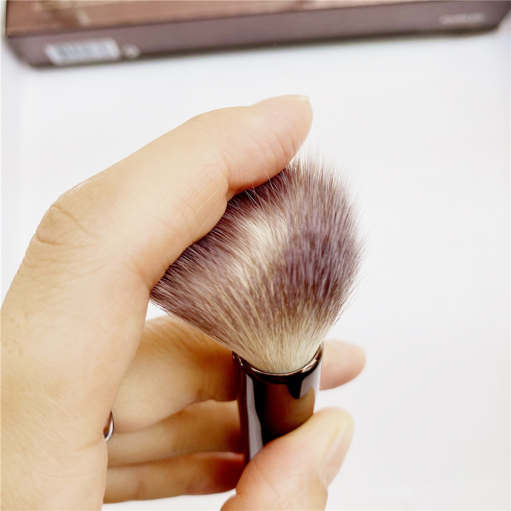 Hourglas Losse Poudre Pinceau De Maquillage À Double Extrémité Visage Poudre Cosmétiques Brosse Ultra Doux Cheveux Synthétiques