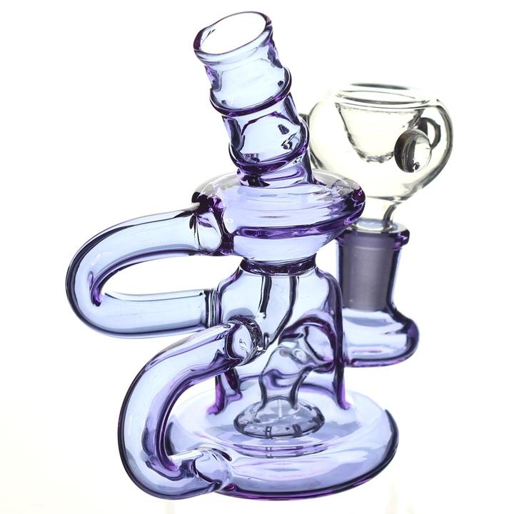 Klein Recycler Oil Rigs Glass Water Bongs Hookahs Smoke Glass Pipe Beaker Base Dab Bong With 14mm Joint