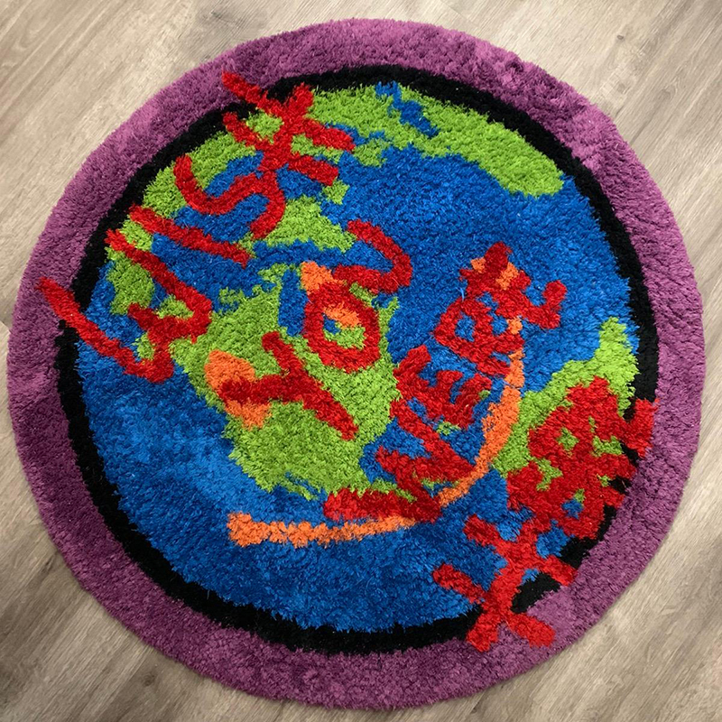 Home Furnishings Art Carpets Astroworld Wish You Were Here Area Rug Hypebeast Sneakers Mat Bedroom Corridor Playroom Handmade Acrylic Trendy Floor Mat Supplier