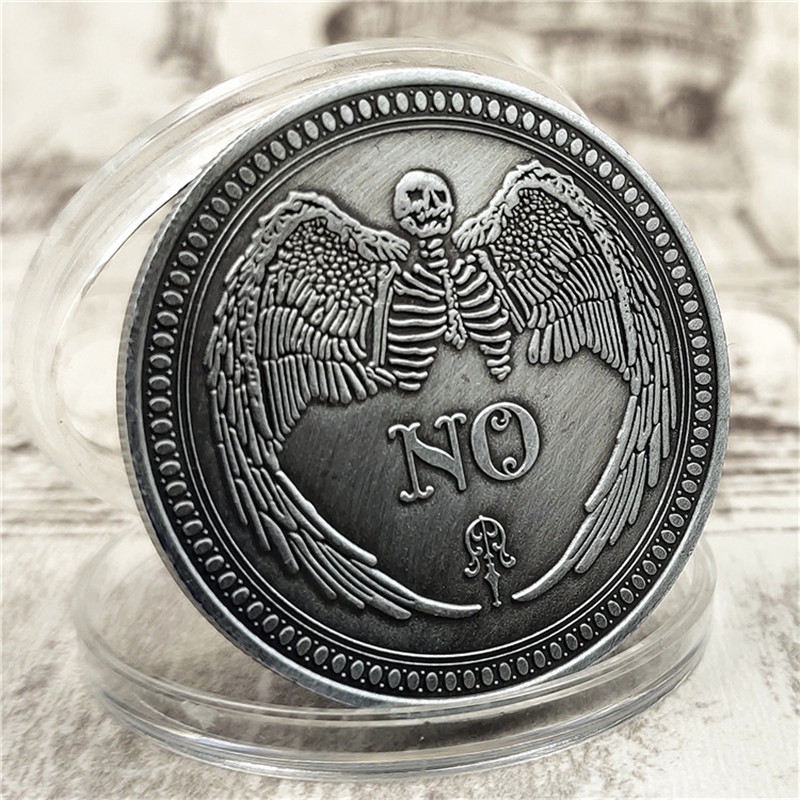Sztuka i rzemiosło pamiątka medal moneta czaszka metalowa metalowa moneta pamiątkowa