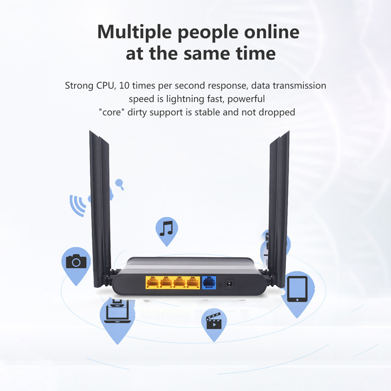 WG108 Home Wireless WiFi Router 2.4G 5G Dual Band 1200Mbps Gigabit Lan brede dekking 16MB Flash 128MB RAM