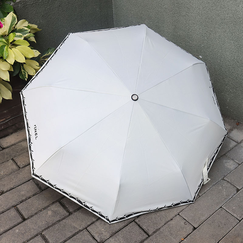 Designer Umbrella Aircraft Pattern Sun Rain Dual Purpose Umbrella Trifold Fully Automatic Opening and Closing Black Glue Sunscreen Umbrella Gift Box Umbrella