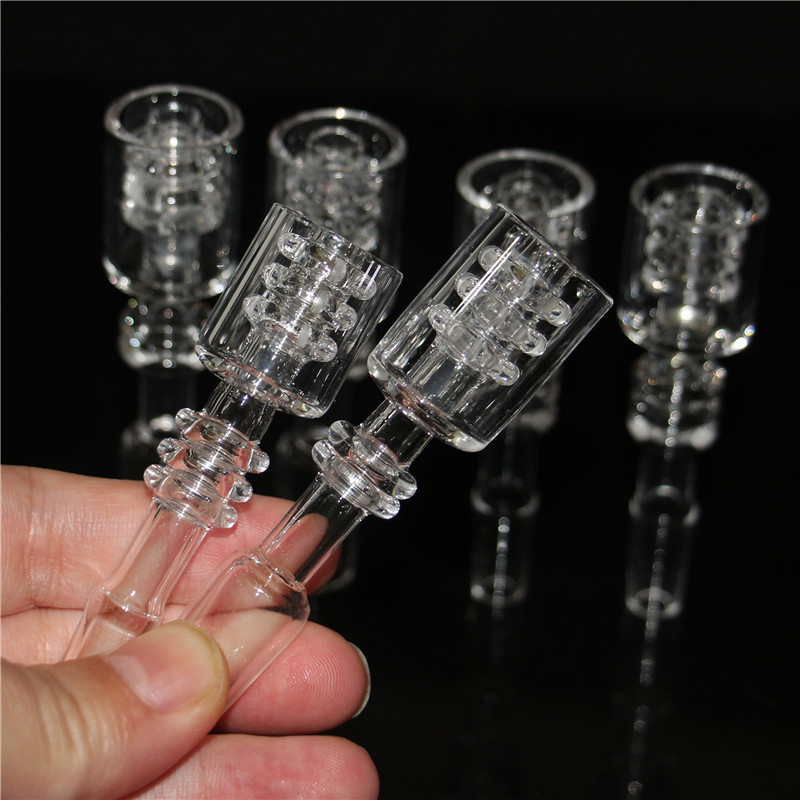 Hookah Diamond Knot Quartz Banger naglar med manlig kvinnlig 14 mm 10 mm fogar för glasbongar oljeriggar askfångare nektar