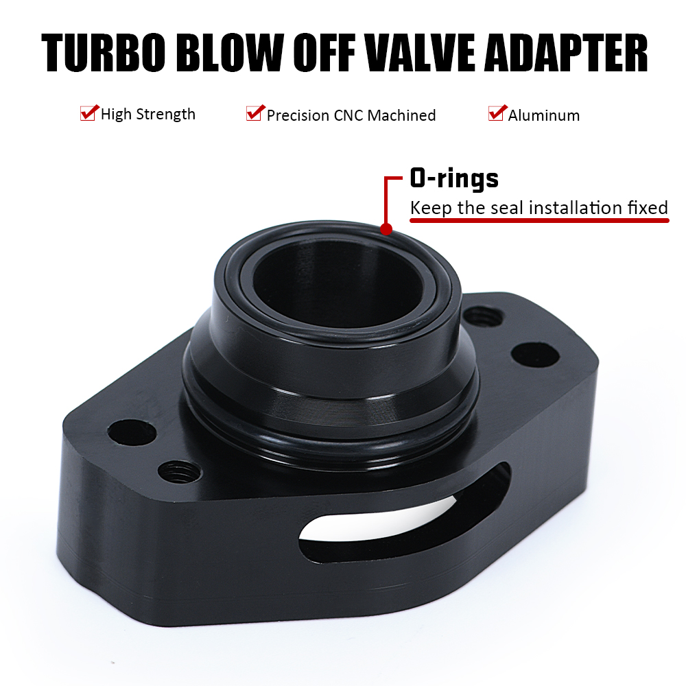 Black Turbo Blow Off Valve Adapter BOV For Ford 16-23 F-150 2.7L 3.5L For EcoBoost models PQY-OFG38BK