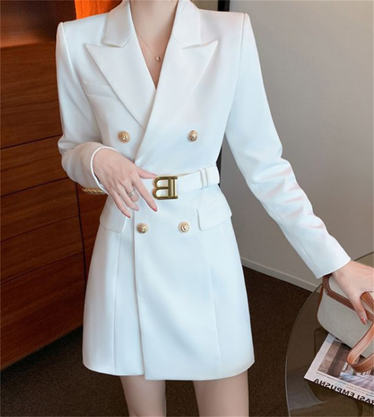 Women Dresses Solid Ribbed Spring Summer Office Suits Dress Mini Blouse Vestido De Mujer Frocks Casual Working Club Clothing 1968