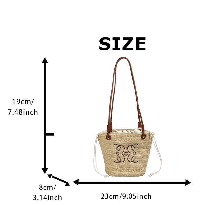 Сумки для покупок Новая уличная туристическая пляжная сумка для женщин модные бренд дизайнер бренд классический узор на плечах сумки повседневная вязаная сумочка