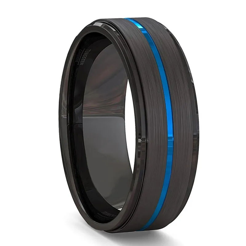 T GG модное кольцо из карбида вольфрама 8 мм, черный кельтский дракон, синее кольцо из углеродного волокна, мужское обручальное кольцо