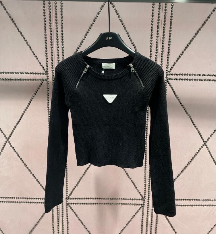 Casual Base Coat Autumn/Winter Sweaters Women's zipper T-shirt Knitted Bottom Sweater Fashion With Inverted Triangle Women's T-shirt Warm Standing Collar Shirt