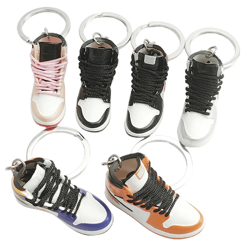 Exquisite Sneakers Key Chain Gift Customized 3D Mini Sports Shoes Keychain Model Basketball Fans Souvenir Phone Fashion Pendant