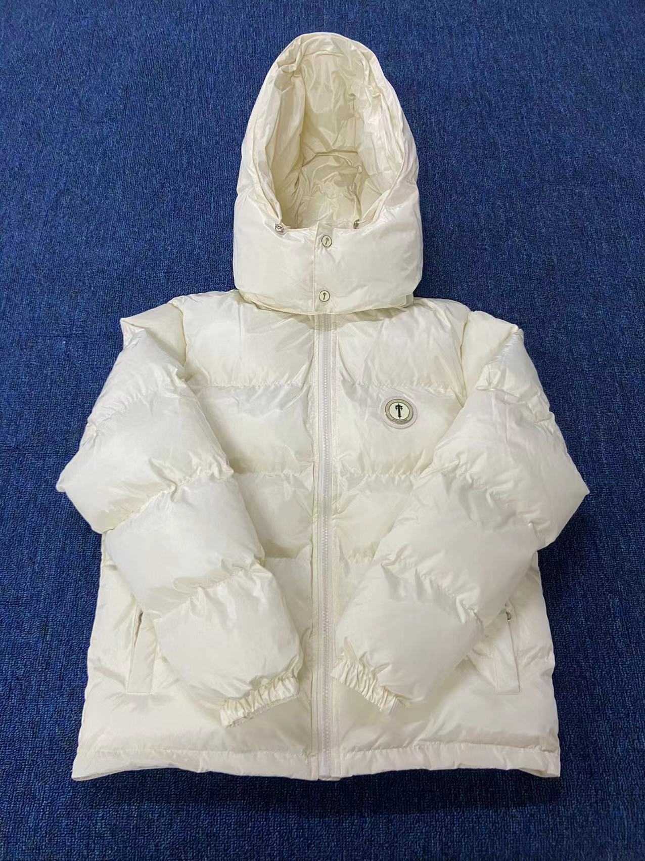 PY 2023 New Men and Women's Down Down Jackets London Tide Tide Beige Small Label Cotton Jacket Stack