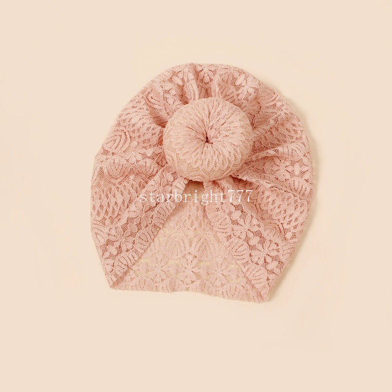 Cappelli di pizzo bambini Turbante con nodo alla cravatta neonato 0-5T Berretti elastici Mussola Carino Bambino Ragazze Ragazzi Bambini Cappello indiano traspirante Archi