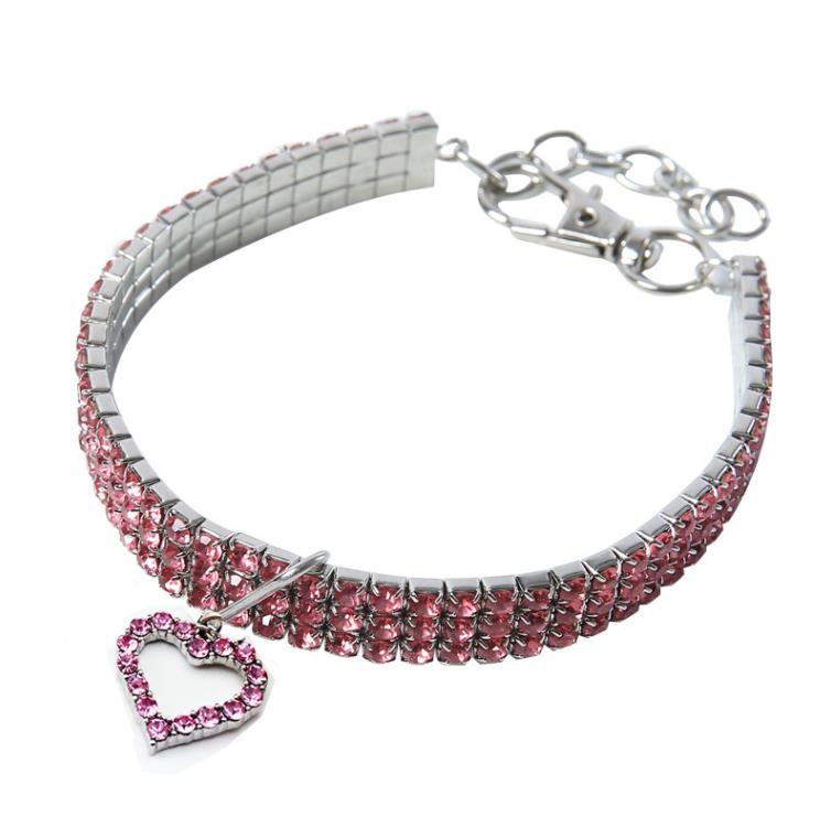 Strass dierbenodigdheden Hond Kat Halsband Kristal Puppy Chihuahua Halsbanden Ketting Voor Kleine Middelgrote Honden Diamanten Sieraden Accessoires SN4237