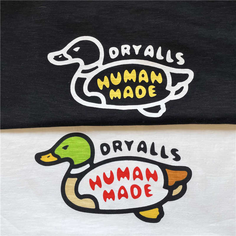 T-shirts voor heren Wit Zwart Human Made T-Shirts Men Vrouwen van hoge kwaliteit Duck Print Patroon Top T-stukken van korte mouwen