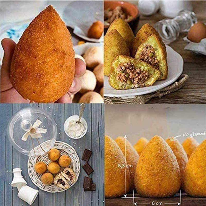 Novo Arancini Maker Sushi Tool DIY Handmade Bento Rice Ball Plastic Mold Caseiro Italian Food Meat Ball Mold Kitchen Accessories