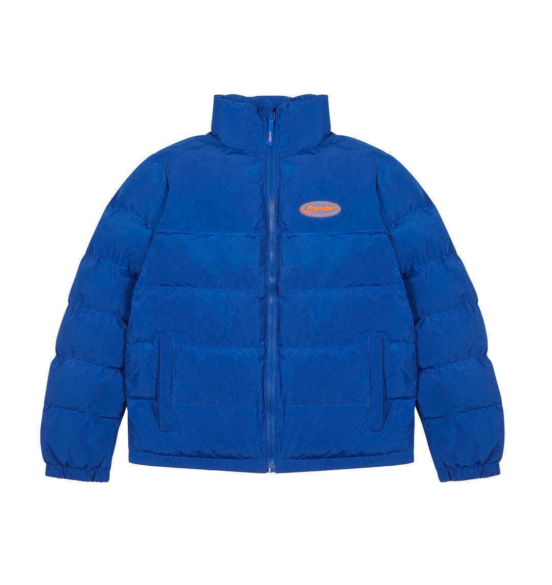 Jaqueta de inverno marca 2023 rótulo engrossado novos casais maré outono masculino e azul grande casaco de algodão feminino para baixo chapéu jaquetas destacáveis versátil para trapstar nj33