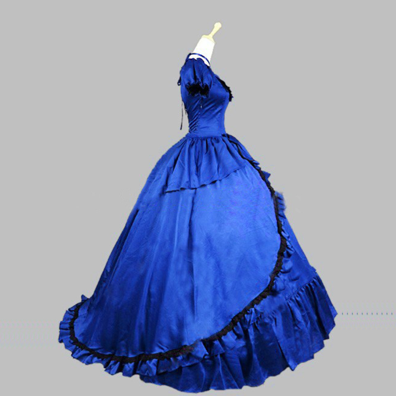 2023 New Noble Red Long Sleeves Ruffles Vintage Victorian Dress Medieval Renaissance Ball Gowns Dresses For Party