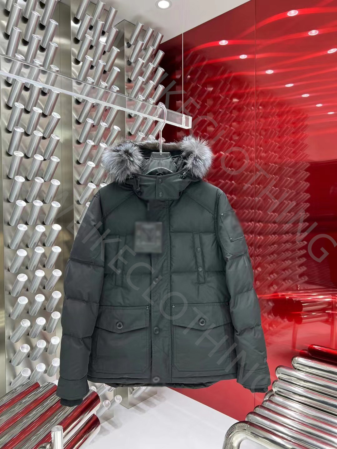 Giacca invernale da donna Piumino Mooses Knuckles Giacca da uomo Round Island Cappotto da uomo Giù parka Cappotto invernale con cappuccio Cappotto di pelliccia Giacca Donna Uomo Giacca in shearling