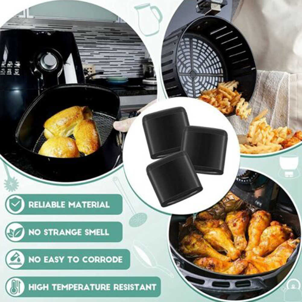 Nuovi paracolpi in gomma friggitrice ad aria Fit Power Air Fryer Crisper Plate Friggitrice ad aria Coperchi protettivi di ricambio Accessori la cucina