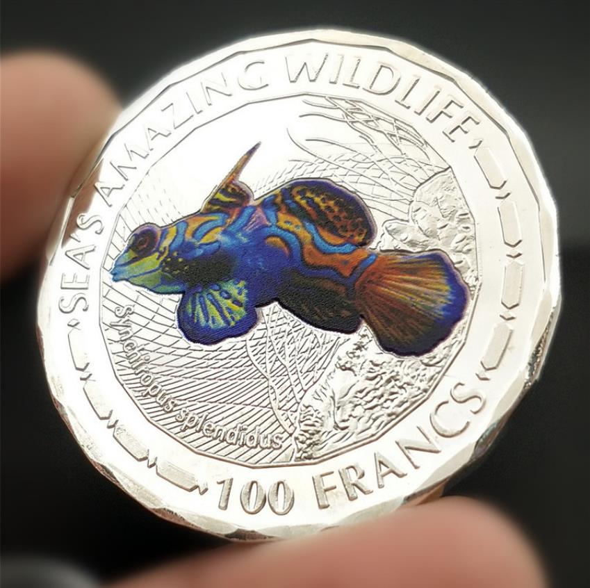 Konst och hantverk Fish Reward Coin Colorful Frog Commemorative Coin