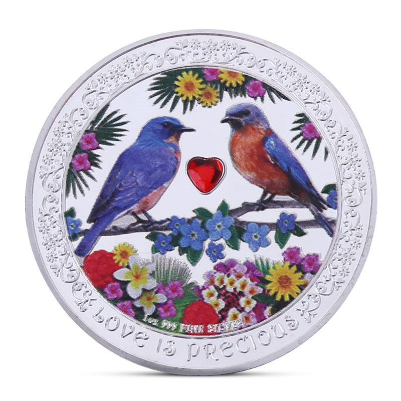 Arts and Crafts 2019 Niue silver coin commemorative coin of winged love bird