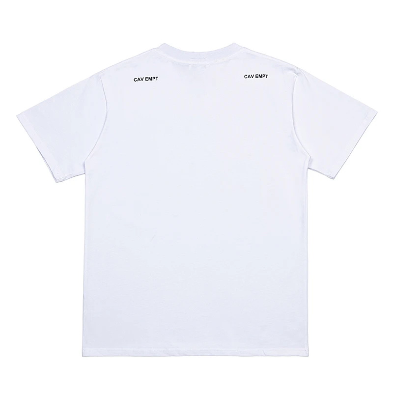 New Printing Lattice Cartoon Graffiti TEE Cotton Men Women O-Neck Black White T-Shirt Oversize Short Sleeve