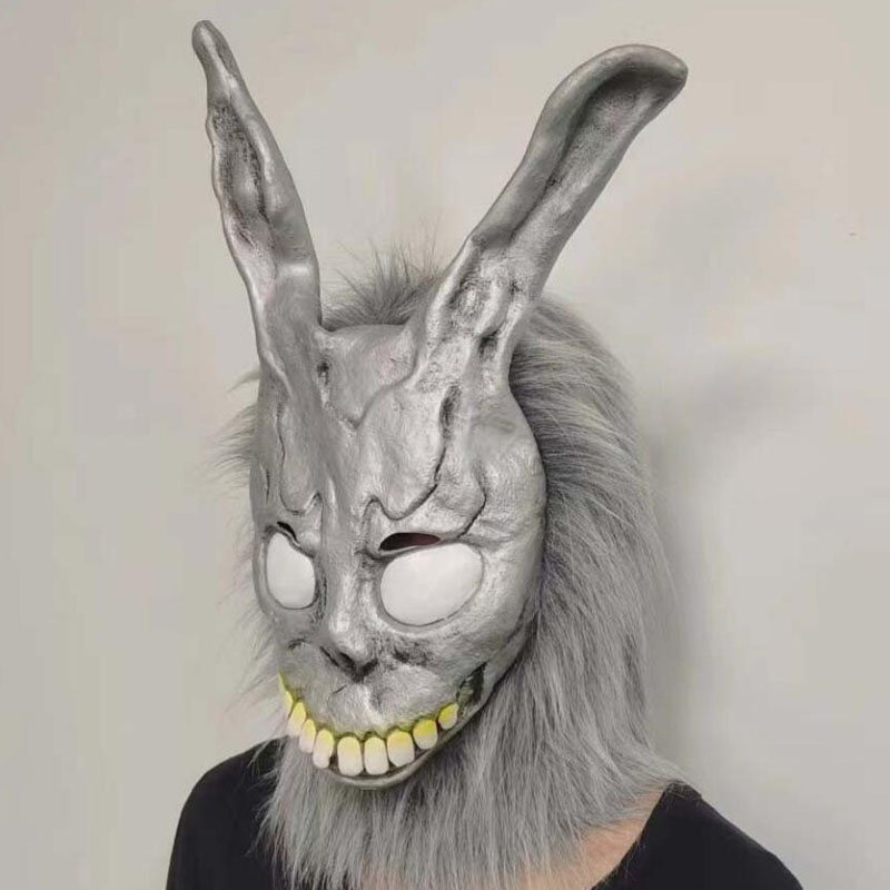 Filme Donnie Darko Frank máscara de coelho malvado festa de Halloween Cosplay adereços máscara facial completa de látex