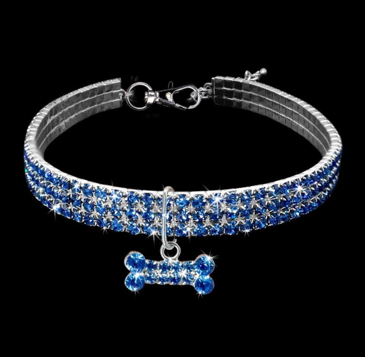 Strass dierbenodigdheden Hond Kat Halsband Kristal Puppy Chihuahua Halsbanden Ketting Voor Kleine Middelgrote Honden Diamanten Sieraden Accessoires SN4237